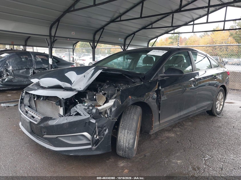 2016 Hyundai Sonata Se, Удар спереди, IAAI, VIN 5NPE24AF6GH260488 — фото 2