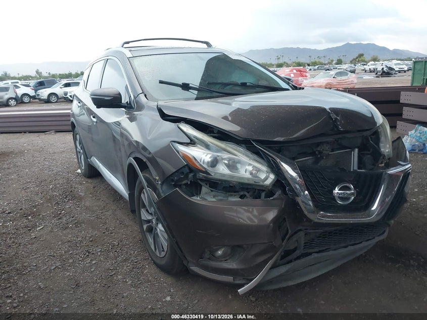 Vin: 5n1az2mg1fn273596, lot: 46830672, nissan murano sl 20151