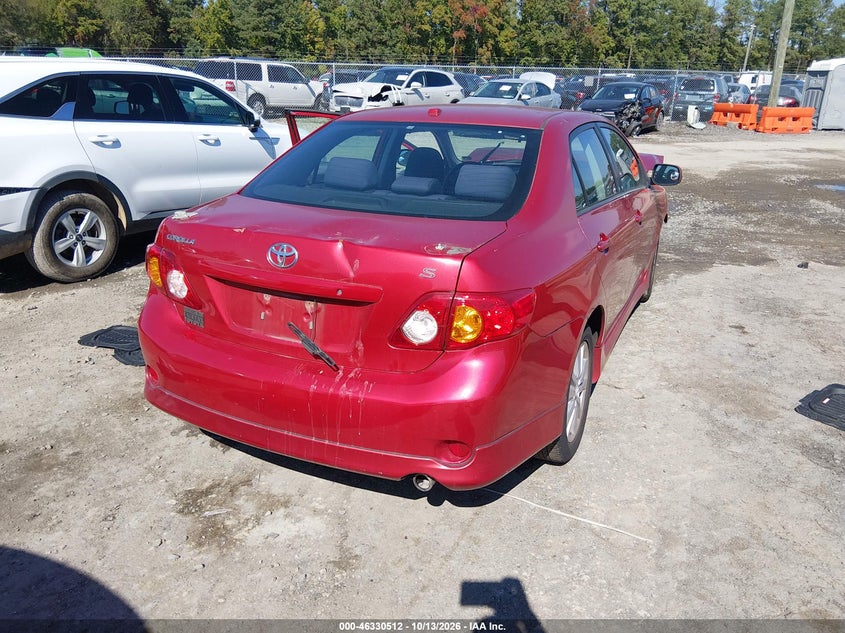 Vin: 2t1bu4ee2ac262893, lot: 46830765, toyota corolla s 20104