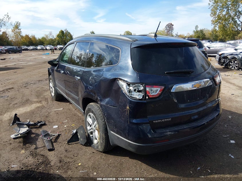 Vin: 1gnkrfkd0hj299875, lot: 46830792, chevrolet traverse ls 20173