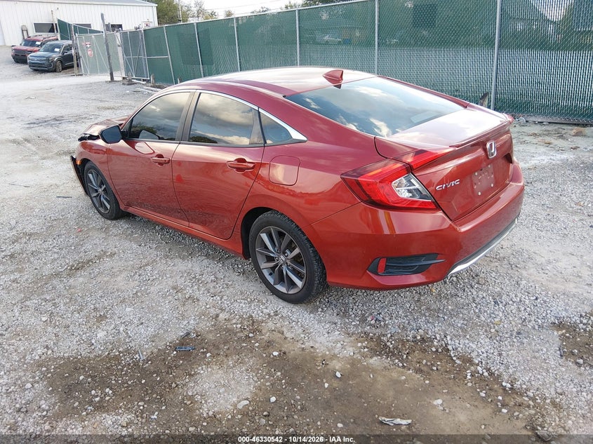 Vin: 19xfc1f71ke007125, lot: 46830795, honda civic ex-l 20193