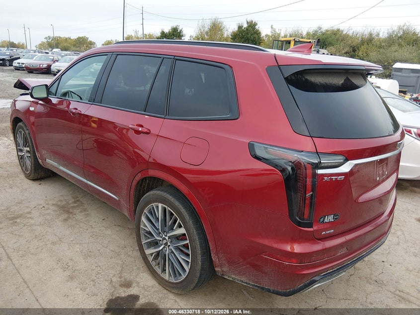 Vin: 1gykpgrs4pz187230, lot: 46830971, cadillac xt6 awd sport 20233