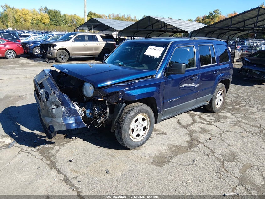 Vin: 1c4njrbb2ed504460, lot: 46831062, jeep patriot sport 20142