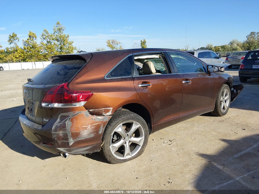 Vin: 4t3zk3bb7du062305, lot: 46831232, toyota venza xle v6 20133