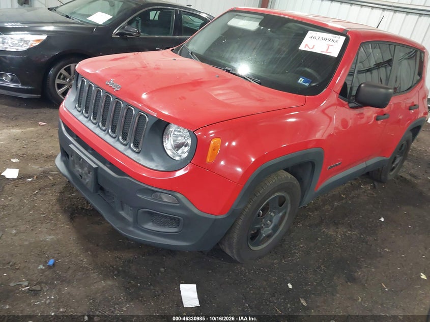 2015 Jeep Renegade Sport, Rear, IAAI, VIN ZACCJAAT0FPB59128 — photo 2