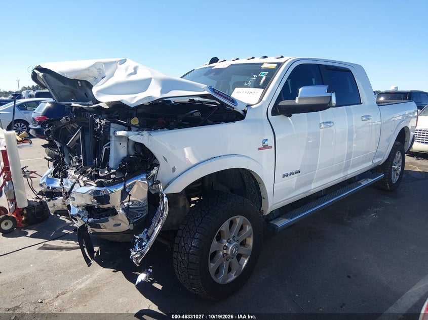 Vin: 3c6ur5nl4kg623294, lot: 46831280, ram 2500 laramie  4x4 6'4 box 20192