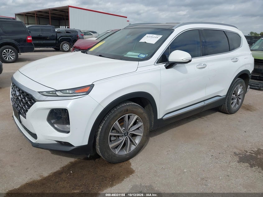 2020 Hyundai Santa Fe Sel, Rear, IAAI, VIN 5NMS33AD0LH280557 — photo 2