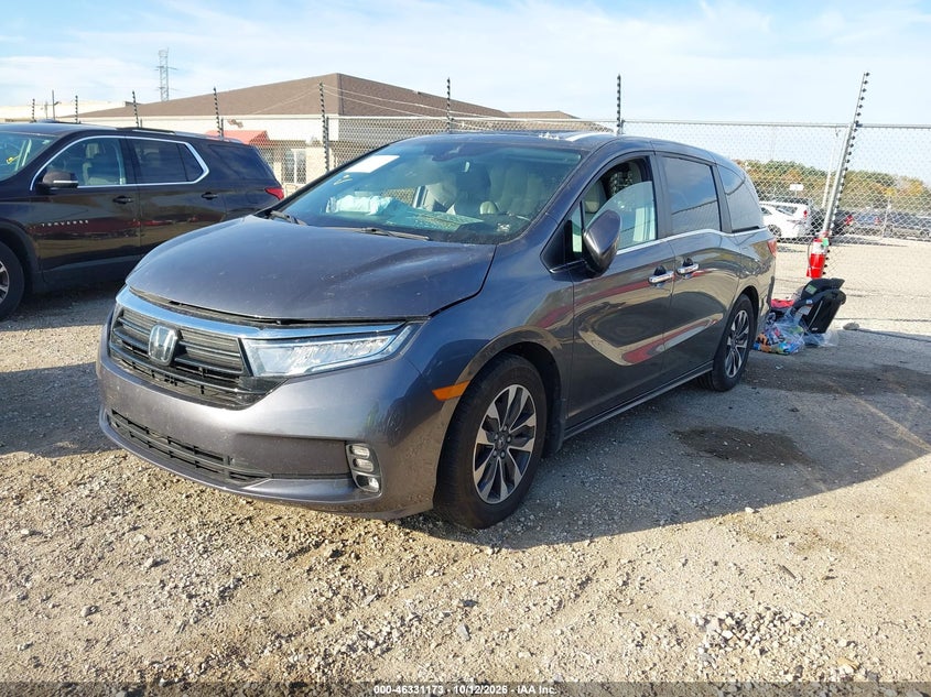 Vin: 5fnrl6h69pb072871, lot: 46831425, honda odyssey ex-l 20232