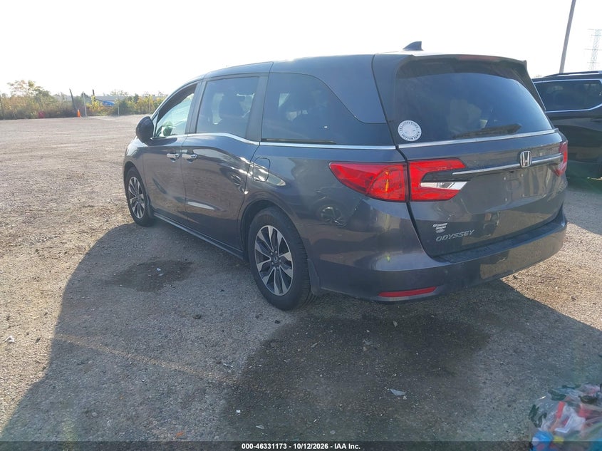 Vin: 5fnrl6h69pb072871, lot: 46831425, honda odyssey ex-l 20233