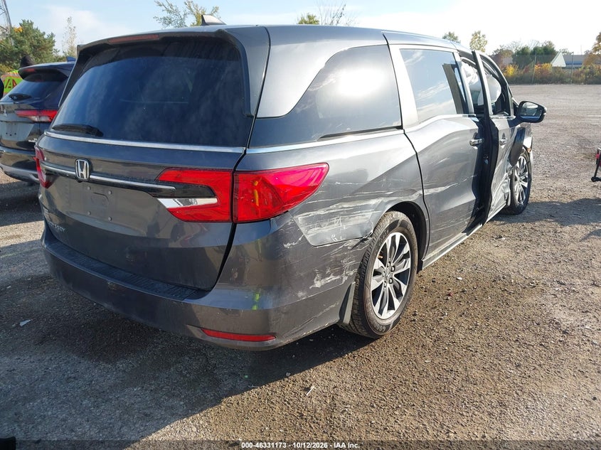 Vin: 5fnrl6h69pb072871, lot: 46831425, honda odyssey ex-l 20234