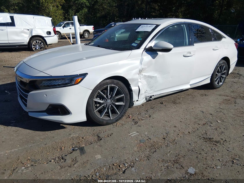 2021 Honda Accord Ex-L, Левый бок, IAAI, VIN 1HGCV1F5XMA117982 — фото 2