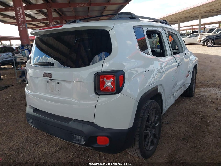 Vin: zaccjabw0gpe30794, lot: 46831693, jeep renegade 75th anniversary 20164