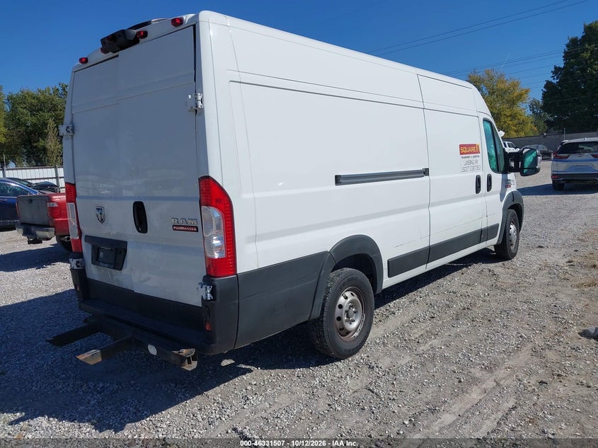 Vin: 3c6mrvjg6ne139099, lot: 46831760, ram promaster 3500 cargo van high roof 159 wb ext 20224
