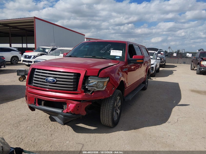 Vin: 1ftfw1ct0bkd64897, lot: 46831788, ford f-150 fx2 20112