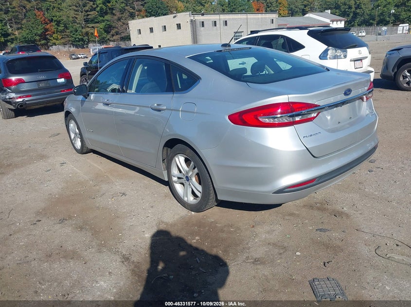 Vin: 3fa6p0lu2jr116487, lot: 46831830, ford fusion hybrid se 20183
