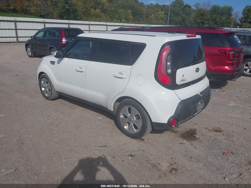 Vin: kndjn2a23f7171407, lot: 46831893, kia soul 20153