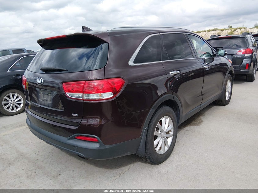 Vin: 5xypg4a34gg055274, lot: 46831943, kia sorento 2.4l lx 20164