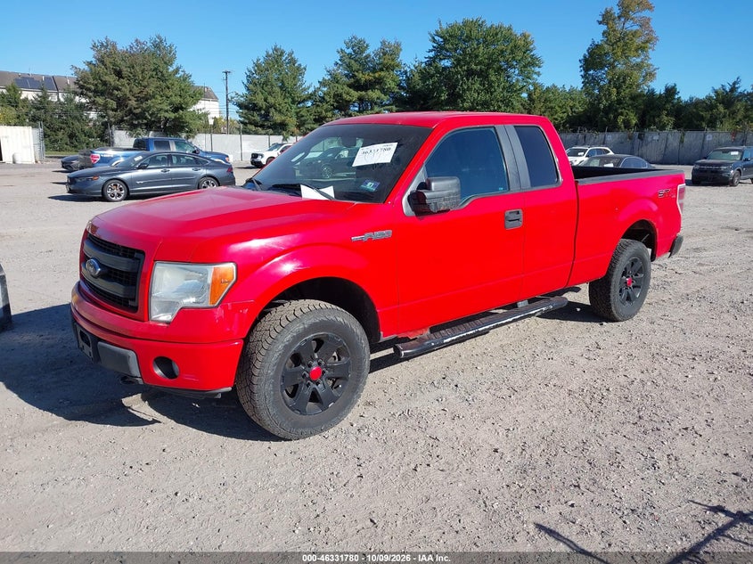 Vin: 1ftfx1ef2dfa97617, lot: 46832033, ford f-150 stx 20132
