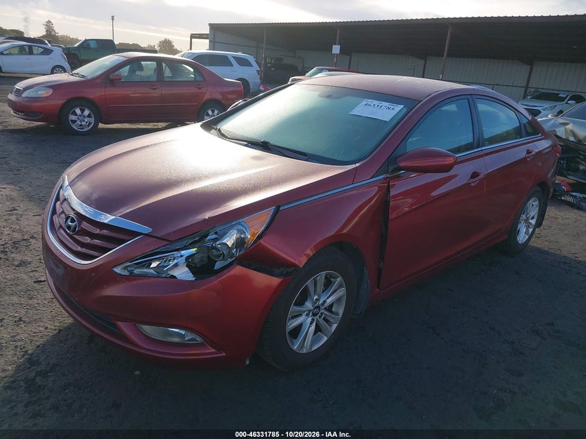 2013 Hyundai Sonata Gls, Удар спереди, IAAI, VIN 5NPEB4AC8DH606140 — фото 2