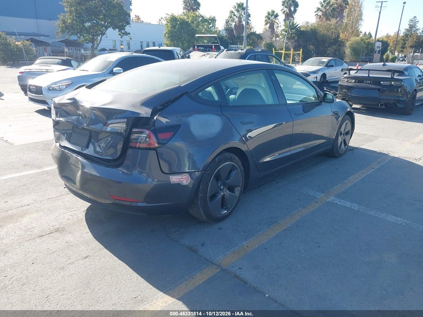 Vin: 5yj3e1ea9nf324496, lot: 46832067, tesla model 3 rear-wheel drive 20224