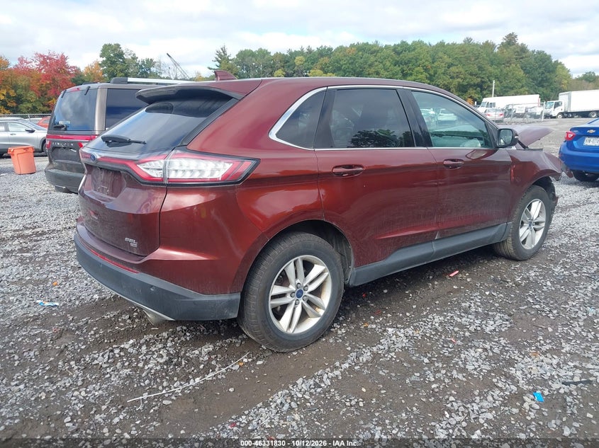 Vin: 2fmtk4j81fbb40757, lot: 46832083, ford edge sel 20154