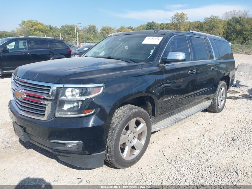 Vin: 1gnskkkc6fr274708, lot: 46832144, chevrolet suburban 1500 ltz 20152