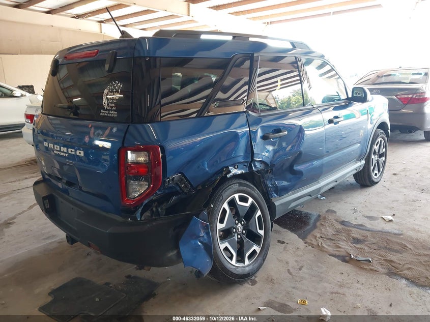 Vin: 3fmcr9b66rrf52541, lot: 46832312, ford bronco sport big bend 20244
