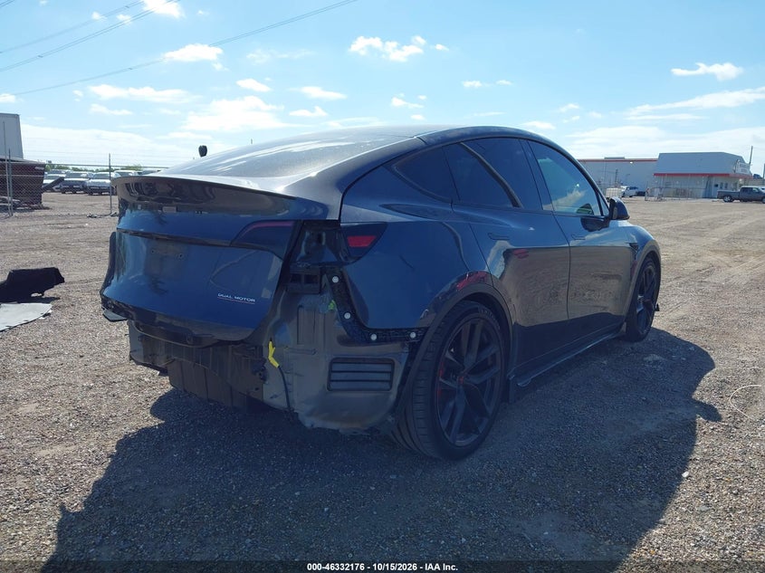 Vin: 7saygdef0pf753495, lot: 46832429, tesla model y performance dual motor all-wheel drive 20234