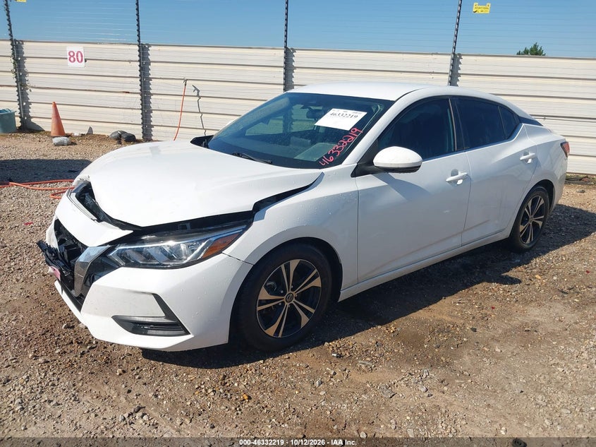 2020 Nissan Sentra Sv Xtronic Cvt, Front End, IAAI, VIN 3N1AB8CV4LY207184 — photo 2