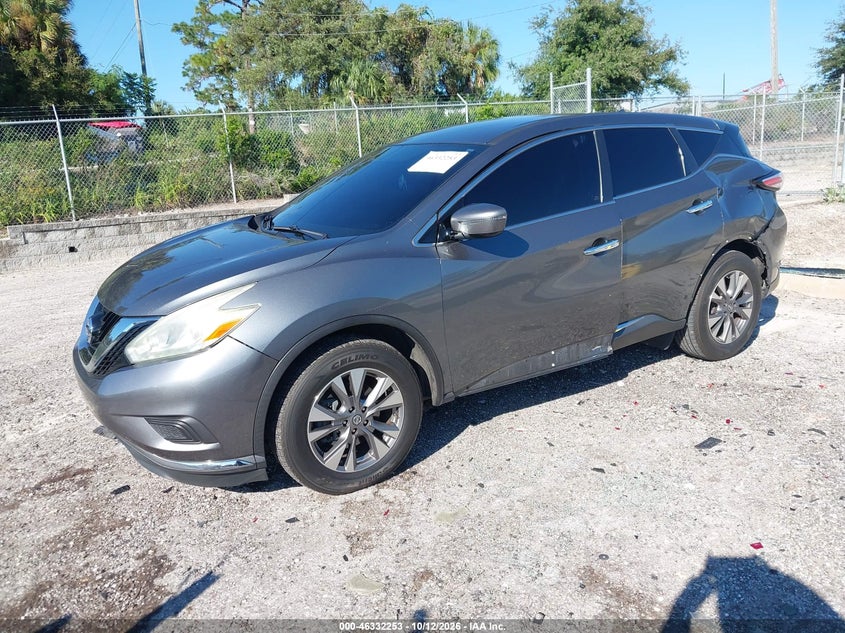 Vin: 5n1az2mg9gn102628, lot: 46832506, nissan murano s 20162