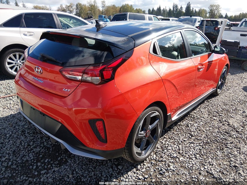 Vin: kmhth6ab8ku009142, lot: 46832633, hyundai veloster turbo ultimate 20194