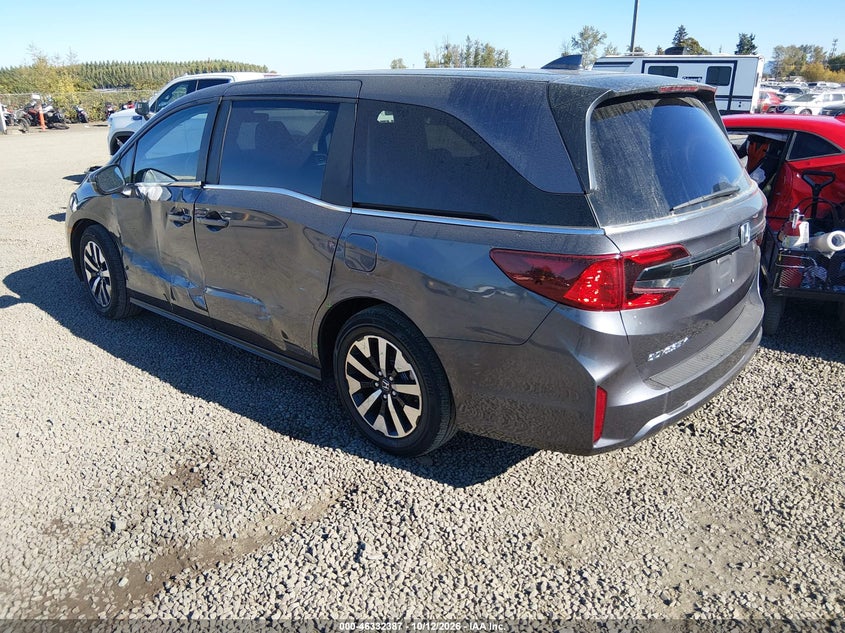 Vin: 5fnrl6h66sb082766, lot: 46832640, honda odyssey ex-l 20253
