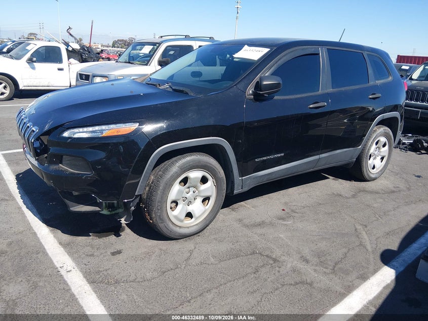 2017 Jeep Cherokee Sport, Обычный износ, IAAI, VIN 1C4PJLABXHW572523 — фото 2