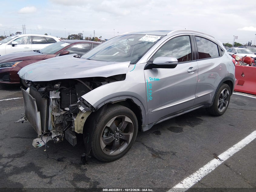 Vin: 3czru5h72jm701027, lot: 46832764, honda hr-v ex-l 20182