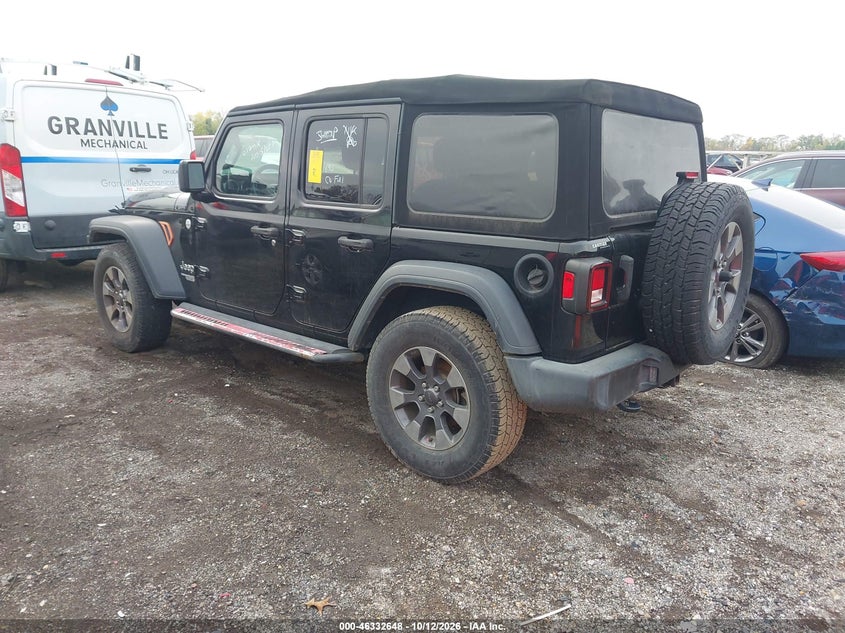 Vin: 1c4hjxdg6lw347513, lot: 46832901, jeep wrangler unlimited sport s 4x4 20203