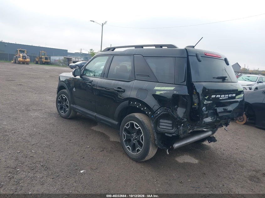 Vin: 3fmcr9cn4sre41305, lot: 46832937, ford bronco sport outer banks 20253