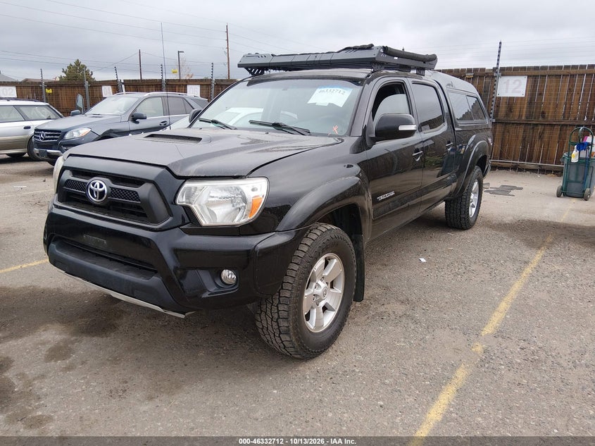 2013 Toyota Tacoma Base V6, Удар сзади, IAAI, VIN 5TFMU4FN9DX014847 — фото 2