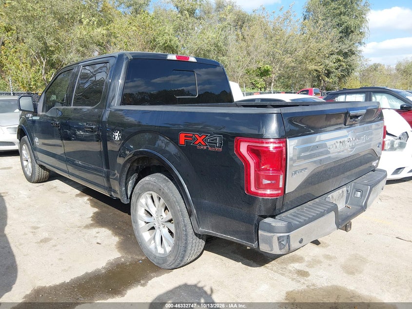 Vin: 1ftew1eg7ffd07316, lot: 46833000, ford f-150 king ranch 20153