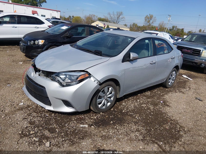 Vin: 2t1burhe9fc434885, lot: 46833014, toyota corolla le 20152