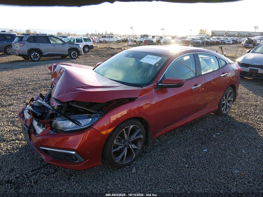 Vin: 19xfc1f95le216886, lot: 46833082, honda civic touring 20202