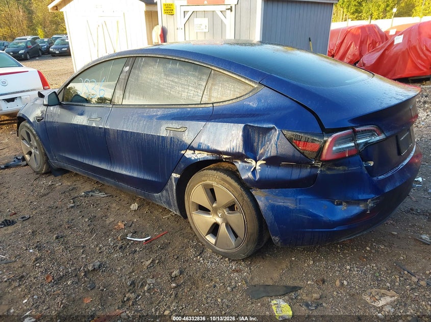 Vin: 5yj3e1eaxpf385455, lot: 46833089, tesla model 3 rear-wheel drive 20233