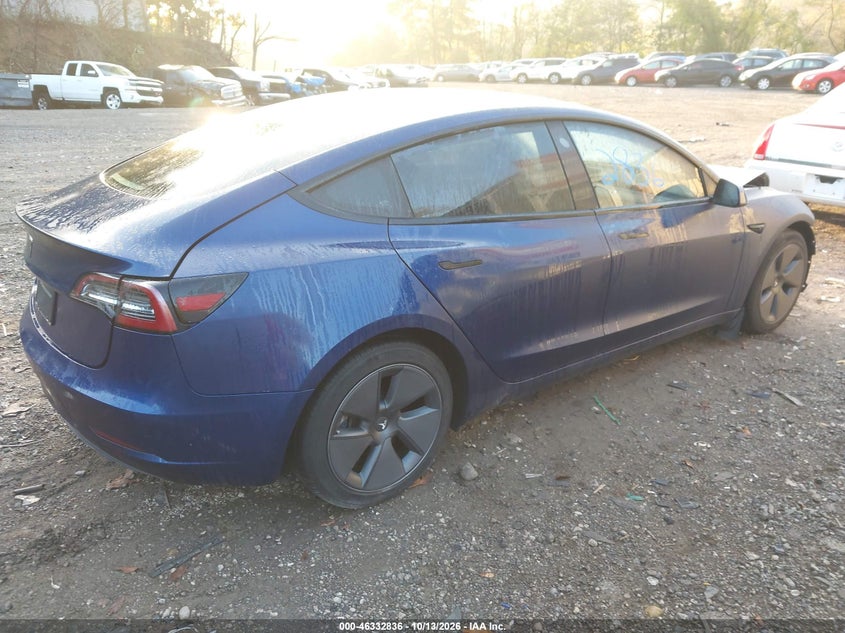 Vin: 5yj3e1eaxpf385455, lot: 46833089, tesla model 3 rear-wheel drive 20234
