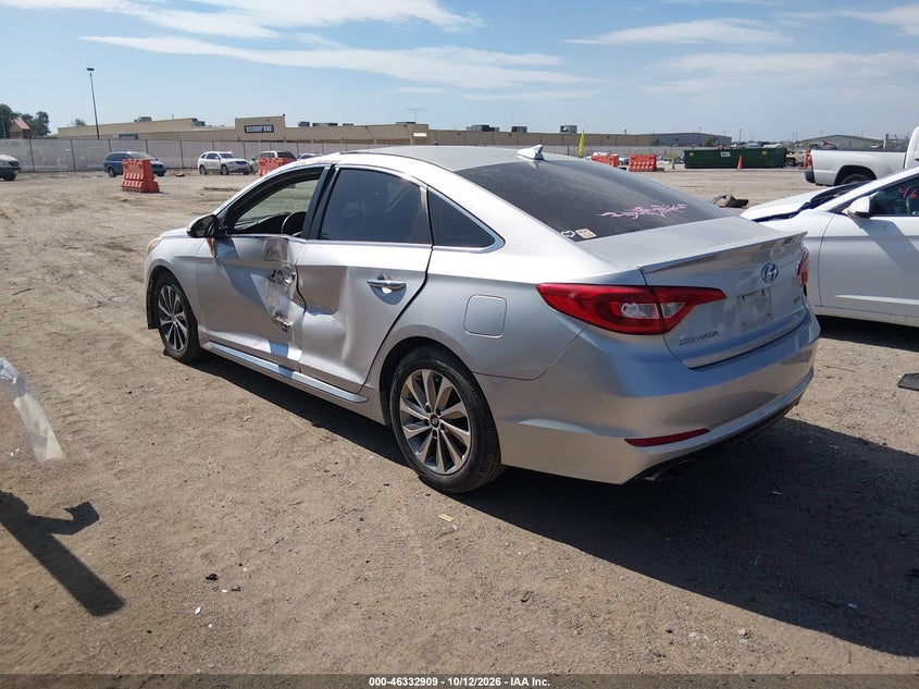 Vin: 5npe34af8hh582211, lot: 46833162, hyundai sonata sport 20173