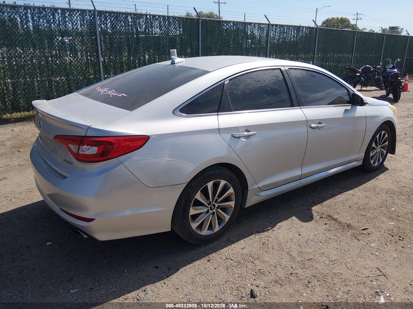 Vin: 5npe34af8hh582211, lot: 46833162, hyundai sonata sport 20174