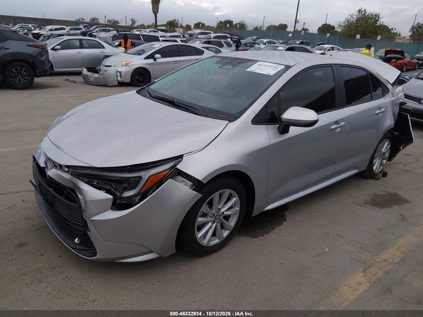 Vin: jtdbcmfe1t3117227, lot: 46833187, toyota corolla hybrid hybrid le 20262