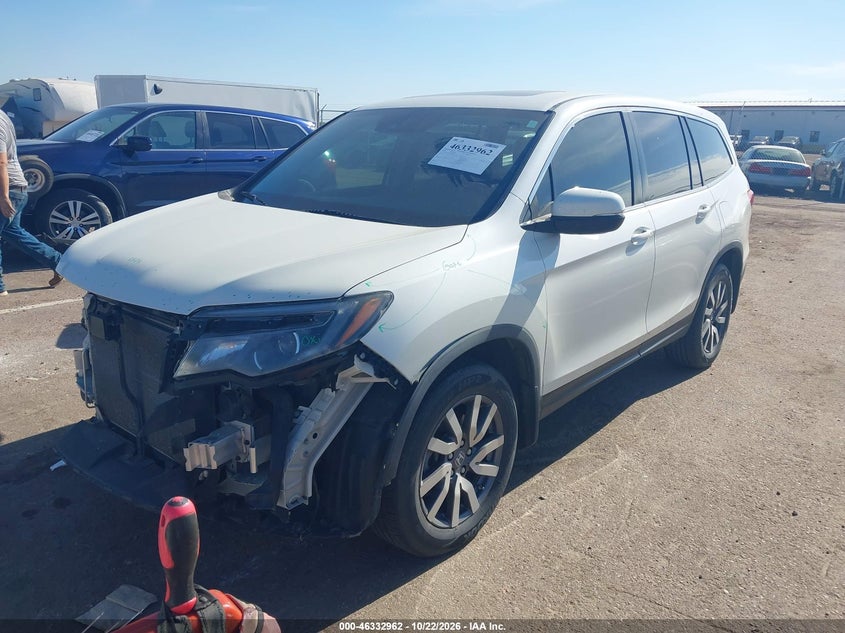 Vin: 5fnyf6h52kb016340, lot: 46833215, honda pilot ex-l 20192