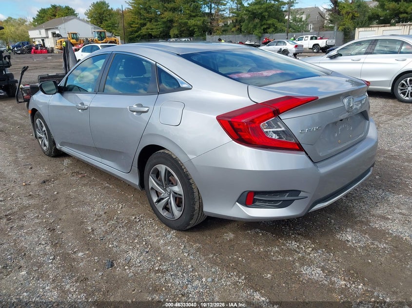 Vin: 2hgfc2f69kh550127, lot: 46833293, honda civic lx 20193