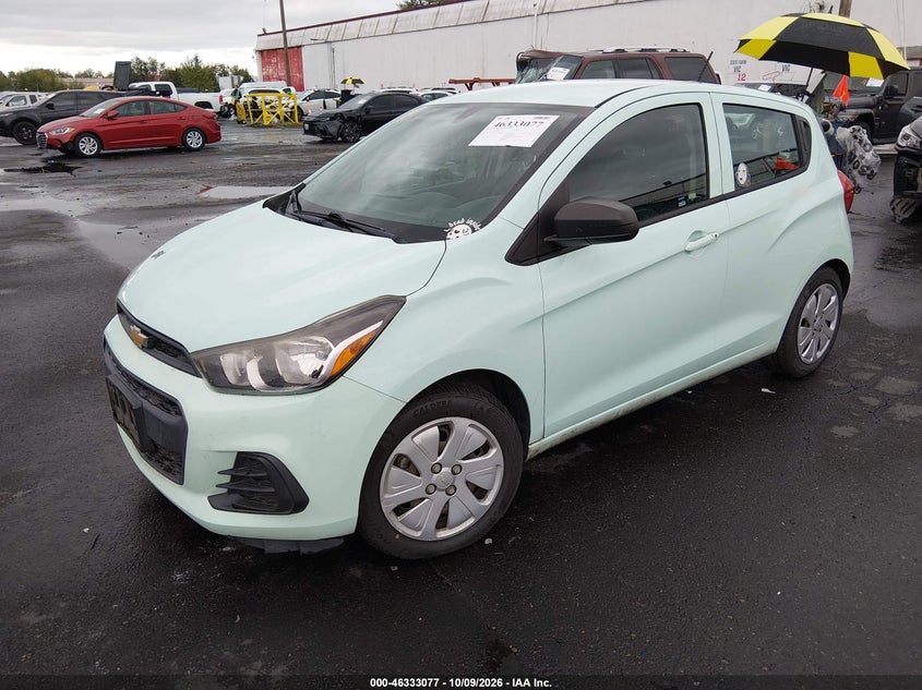 2017 Chevrolet Spark Ls Cvt, Rear, IAAI, VIN KL8CB6SA6HC726769 — photo 2