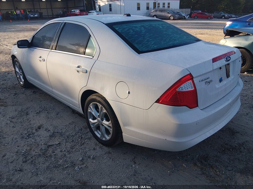 Vin: 3fahp0ha6cr298902, lot: 46833384, ford fusion se 20123