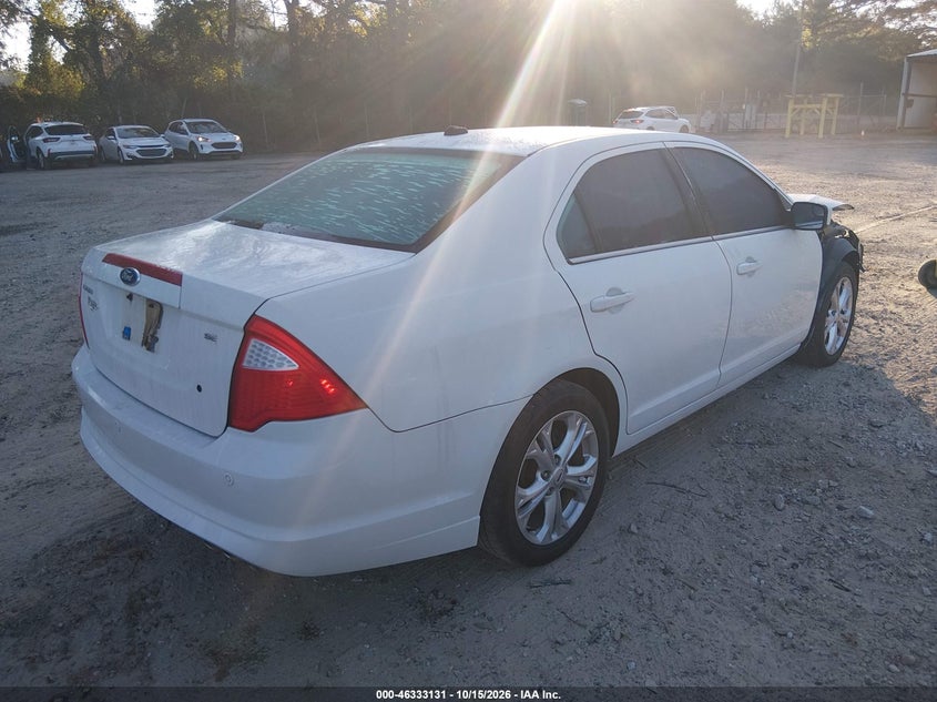 Vin: 3fahp0ha6cr298902, lot: 46833384, ford fusion se 20124